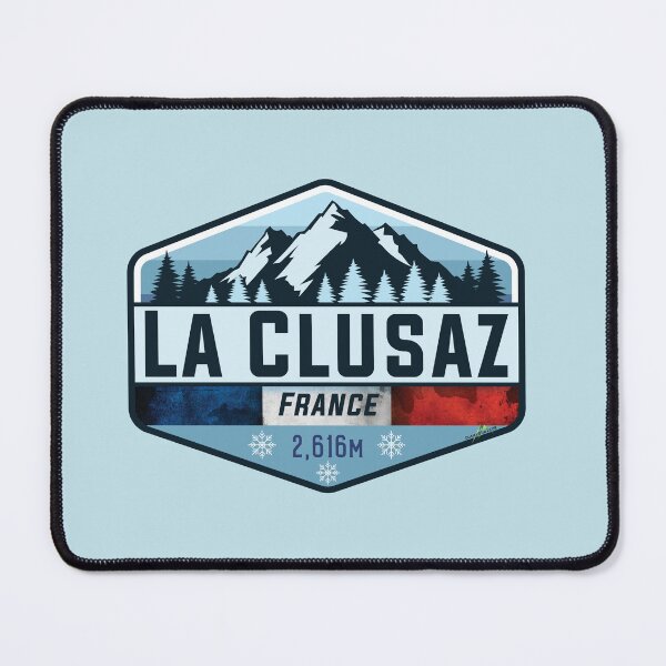 Item preview, La Clusaz Ski France Skiing Alps Sticker T-Shirt 01 designed and sold by OuterShellUK.