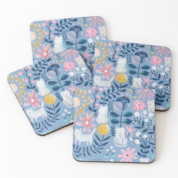 Item preview, Cute Cat Floral  designed and sold by SweetTea4U.
