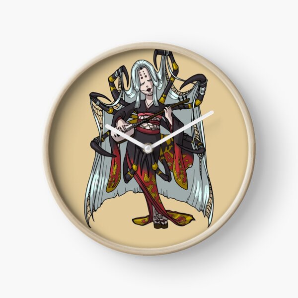 Spider Yokai Jorōgumo Playing Shamisen MONSTER GIRLS Series I Clock