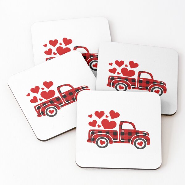 Artikelvorschau, Rot karierter LKW Happy Valentines Day Couple Matching entworfen und verkauft von larryscott84.