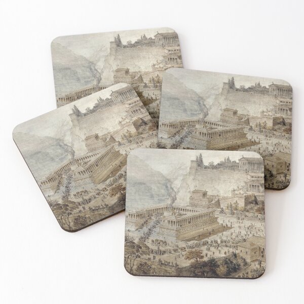 Item preview, Illustration: Acropolis of Pergamon by Friedrich Thierch, 1882. designed and sold by vintagemapstore.