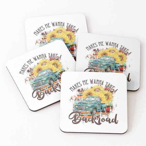 Item preview, Makes Me Wanna Take A Back Road Vintage Truck Sunflower designed and sold by larryscott84.
