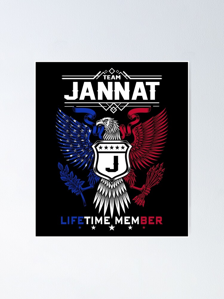 Jannat Name T Shirt - Jannat Eagle Lifetime Member Gift Item Tee