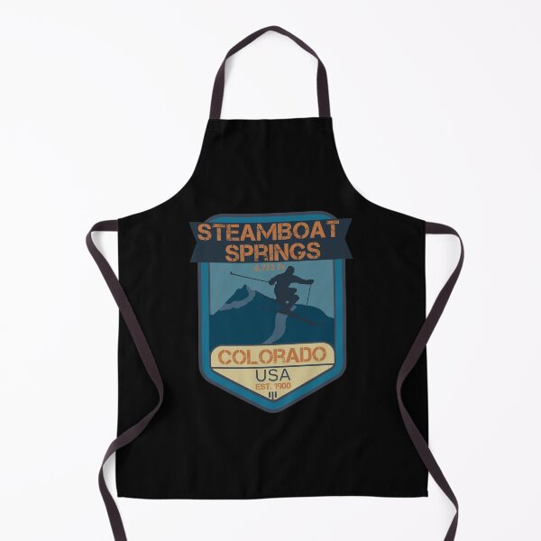 Item preview, Steamboat Springs Colorado Skiing Mountains Ski Skier Snowboard, Winter Sport, Vintage Blue designed and sold by KittySSmith.