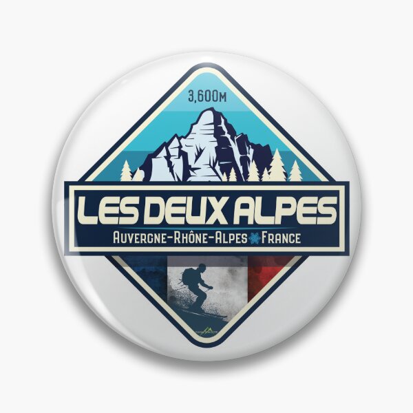 Item preview, Le Deux Alpes Ski France Skiing Alps Sticker T-Shirt 02 designed and sold by OuterShellUK.
