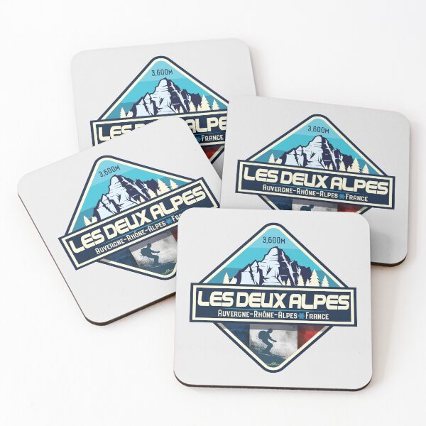 Item preview, Le Deux Alpes Ski France Skiing Alps Sticker T-Shirt 02 designed and sold by OuterShellUK.