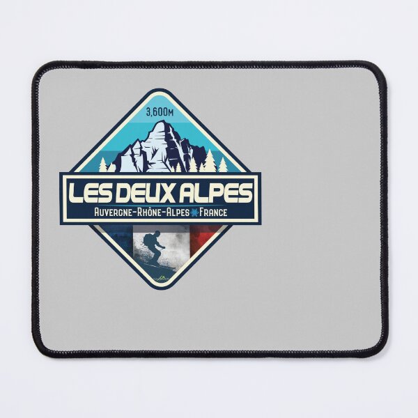 Item preview, Le Deux Alpes Ski France Skiing Alps Sticker T-Shirt 02 designed and sold by OuterShellUK.