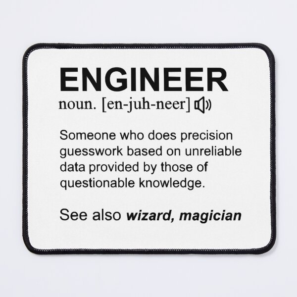 Item preview, Engineer Definition Black Text Gift Design Design designed and sold by BrynEReese1.