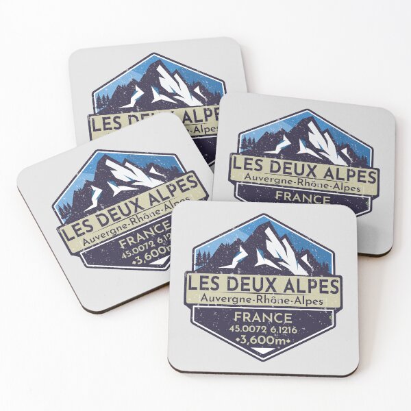 Item preview, Le Deux Alpes Ski France Skiing Alps Sticker T-Shirt 03 designed and sold by OuterShellUK.
