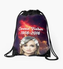 Carrie Fisher Drawstring Bag