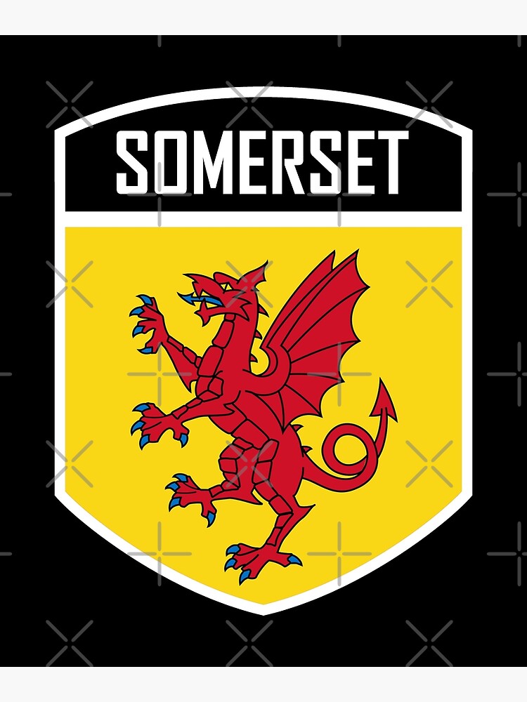 "Somerset County England Flag Emblem" Poster by Twarrior Redbubble
