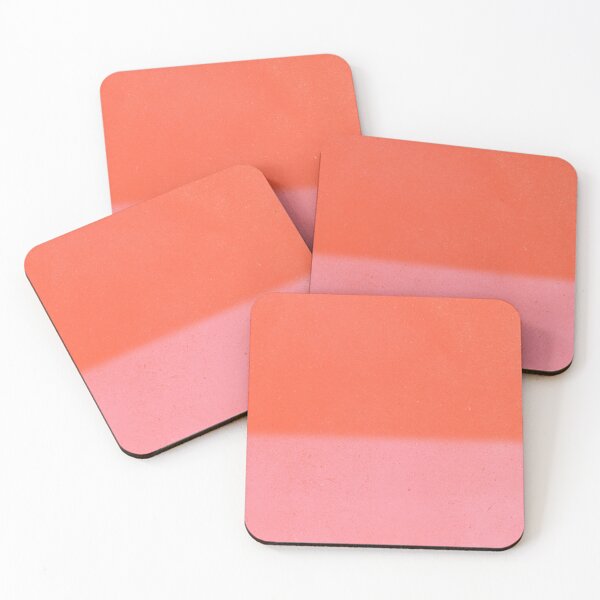Item preview, Color Block Coral Pink Peach Orange Abstract Modern designed and sold by trajeado14.