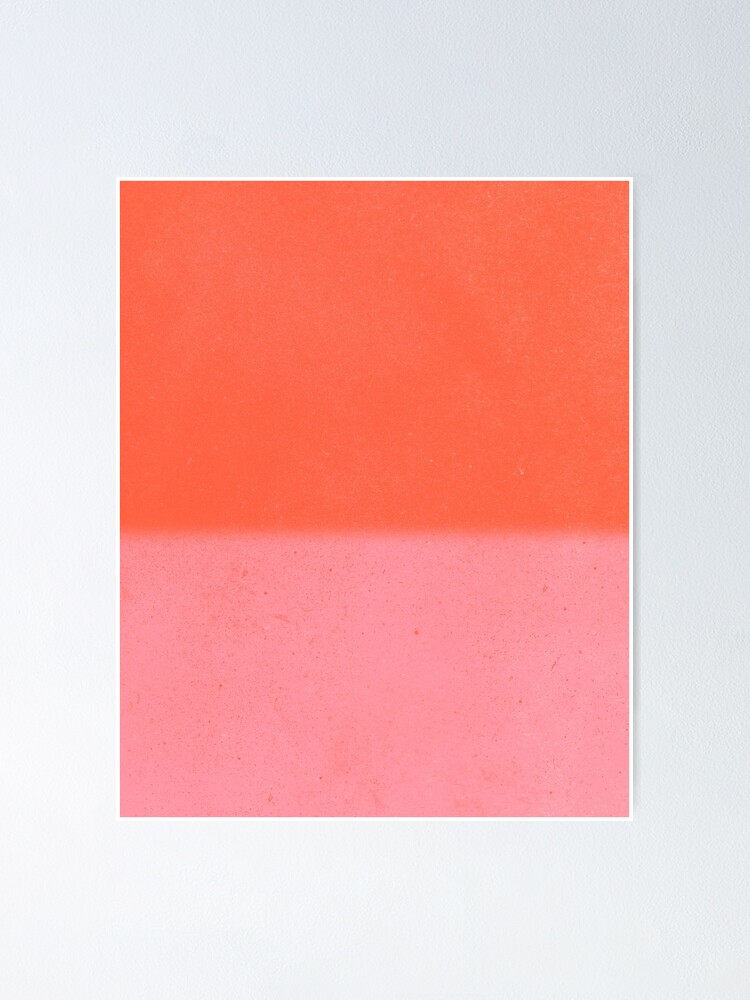 Coral Pink Pastel Solid Color Block Spring Summer Art Print by