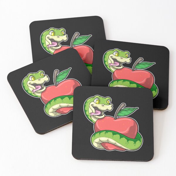Item preview, Snake with green Head _amp_ Apple   designed and sold by LavilleBlit.