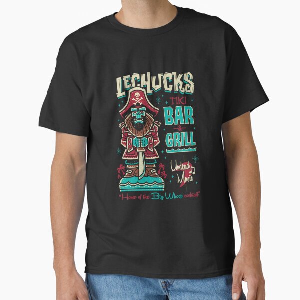 Item preview, Monkey Island T-ShirtLechucks Tiki Bar - Monkey Island - Retro Video Game Ghost Pirate designed and sold by DolpHelgag.