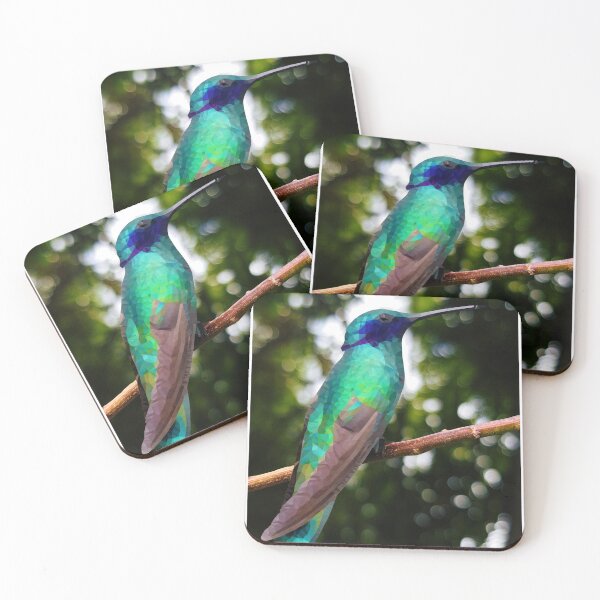 Item preview, Low poly designed humming bird with background designed and sold by ElijahKingArt.