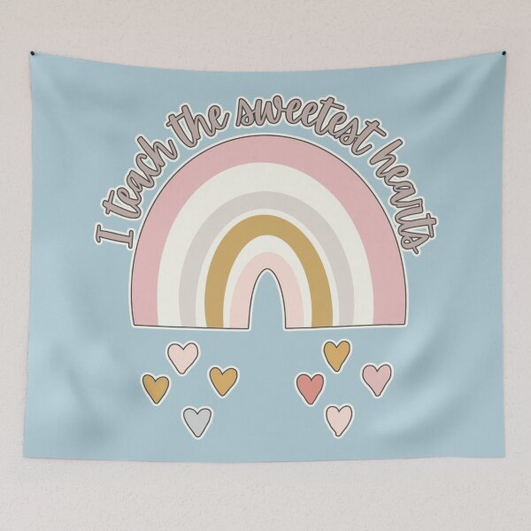 Item preview, I Teach The Sweetest Hearts Cute Pastel Rainbow Design, Perfect For Teachers designed and sold by TrulyEpoque.