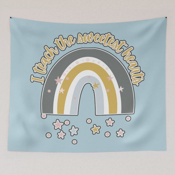 Item preview, I Teach The Sweetest Hearts Cute Pastel Rainbow Design, Perfect For Teachers designed and sold by TrulyEpoque.