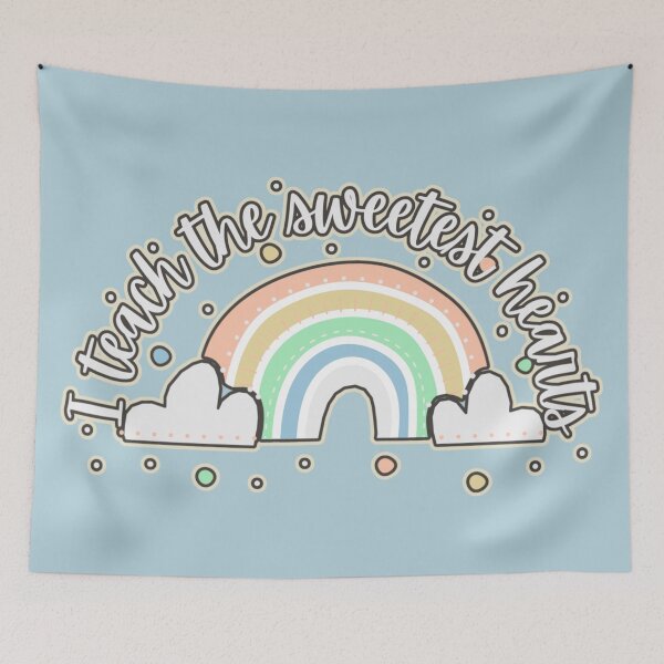 Item preview, I Teach The Sweetest Hearts Cute Pastel Rainbow Design, Perfect For Teachers designed and sold by TrulyEpoque.