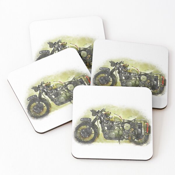 Item preview, Watercolor Retro Military Scrambler  Motorcycle - original watercolor by Vart. designed and sold by vartstudio.