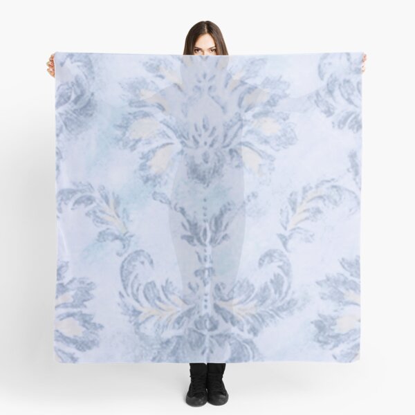 Blue Damask Scarf