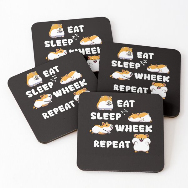Aperçu de l'œuvre Eat Sleep Wheek Cochon d'Inde Rongeur Cavies Cavy Pet créée et vendue par TomGiantDesigns.