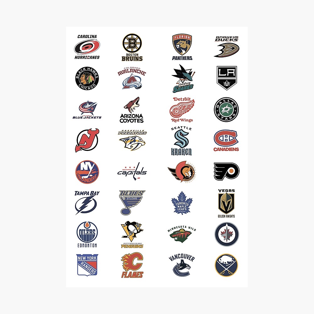 THE NHL HOCKEY UNIVERSE All 32 Teams Team Logos 22x34 Wall POSTER