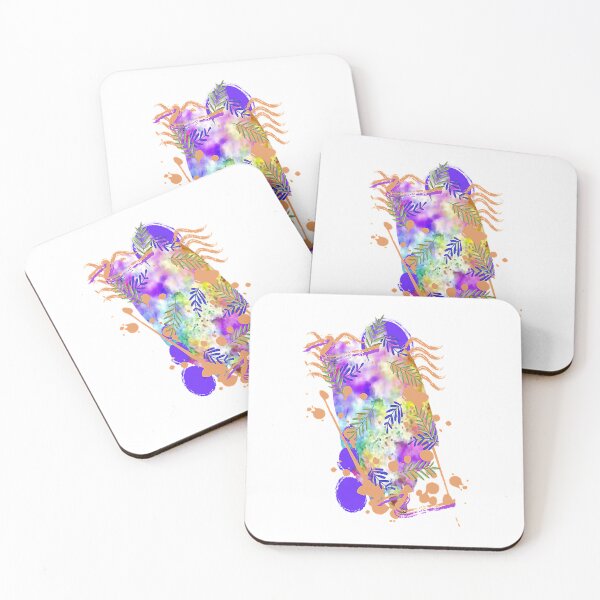 Item preview, Psychedelic Wacky Trippy Colorful abstract leaves design, nr5,  Floral  Abstract Art, Inspired by Na designed and sold by kabirphillips.