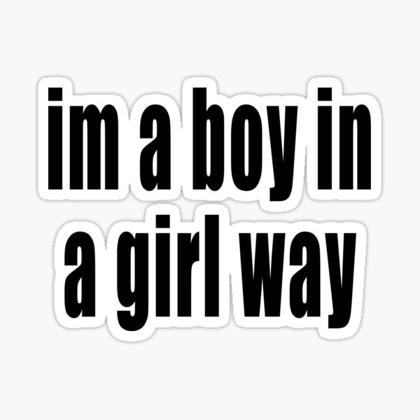 Item preview, im a boy in a girl way non binary trans pride lgbtq+ designed and sold by edgevelyn.