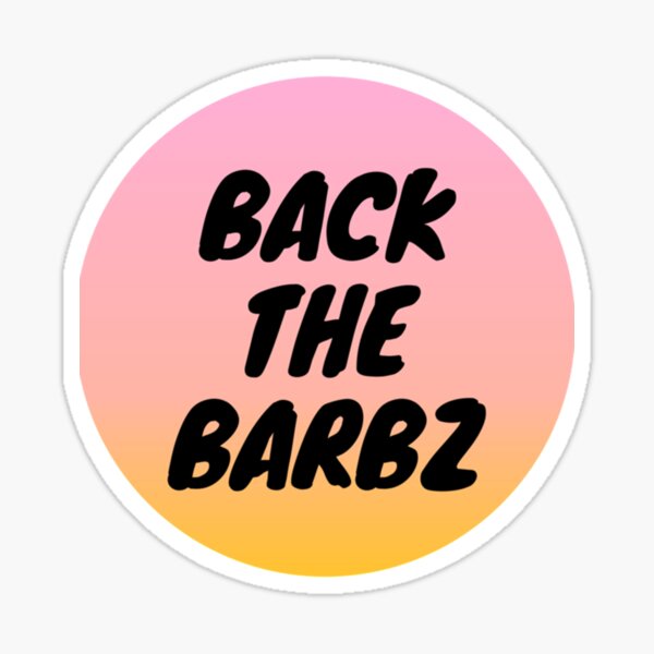 "Back The Barbz Bubble Pink " Sticker For Sale By CabangPurnamaUS ...