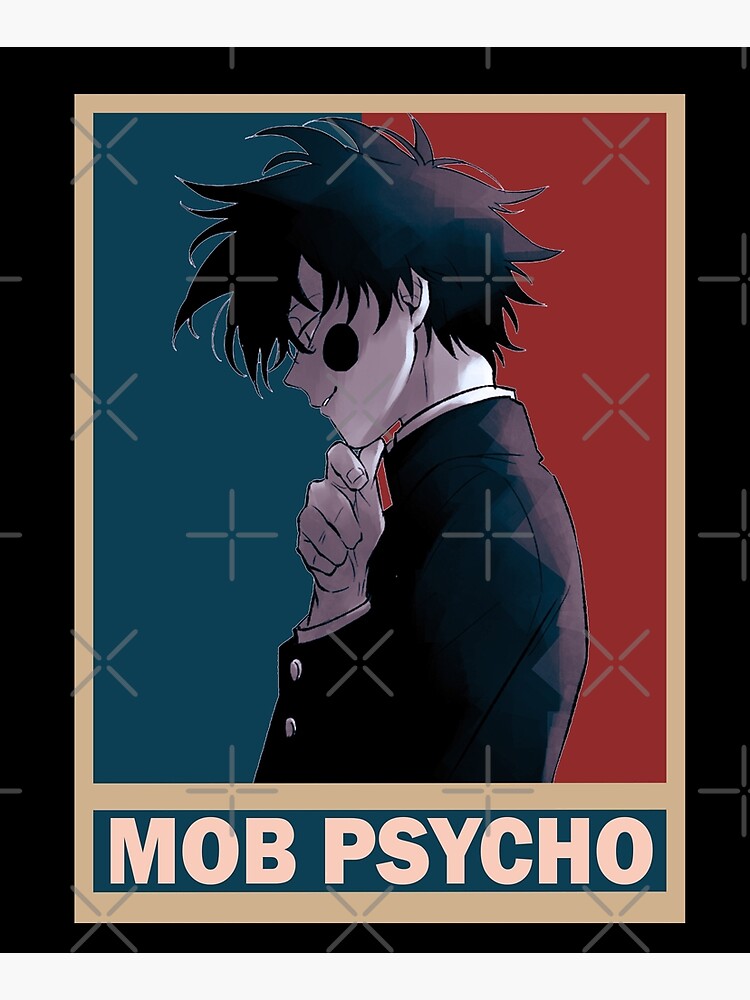 Ritsu Kageyama Mob Psycho 100 Mobu Saiko Hyaku Vintage Vector Anime Design Mounted Print By 7735