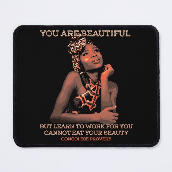 Item preview, You Are Beautiful, African Proverb, Congo, African Heritage, Motivational Quote designed and sold by Proverbial Wisdom Design.