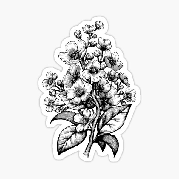 Item preview, Cherry Blossom botanical designed and sold by medusadollmaker.