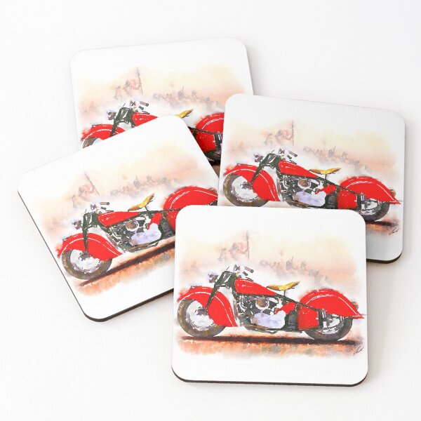 Item preview, Watercolor Classic Retro American Motorcycle - original watercolor by Vart. designed and sold by vartstudio.