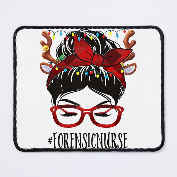 Item preview, Womens Forensic Nurse Life Christmas Woman Messy Bun Buffalo Xmas designed and sold by easterrandi8794.