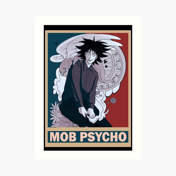 Matsuo Mob Psycho 100 Mobu Saiko Hyaku Vintage Vector Anime Design Art Print For Sale By 8188