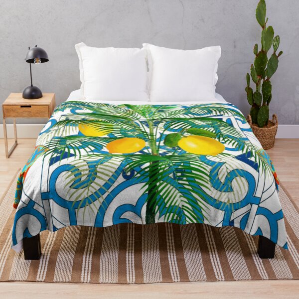 Item preview, Italian,Sicilian art,palm tree,tiles,lemons designed and sold by MariaMarinova.