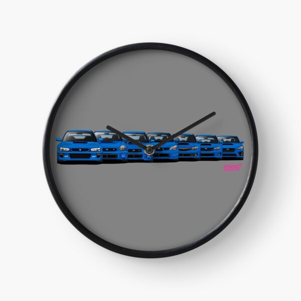 Subaru WRX STi générations - Poster V2 Horloge