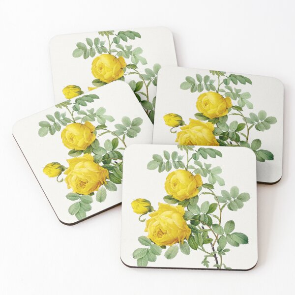 Item preview, Rosa hemisphaerica known as Yellow Rose of Sulfur by Pierre-Joseph Redouté designed and sold by InHerits.