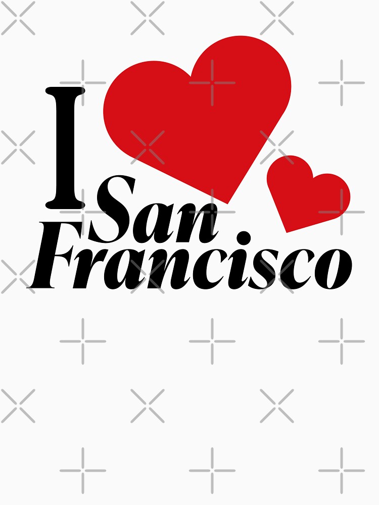  I Love SF San Francisco - Heart T-Shirt : Clothing