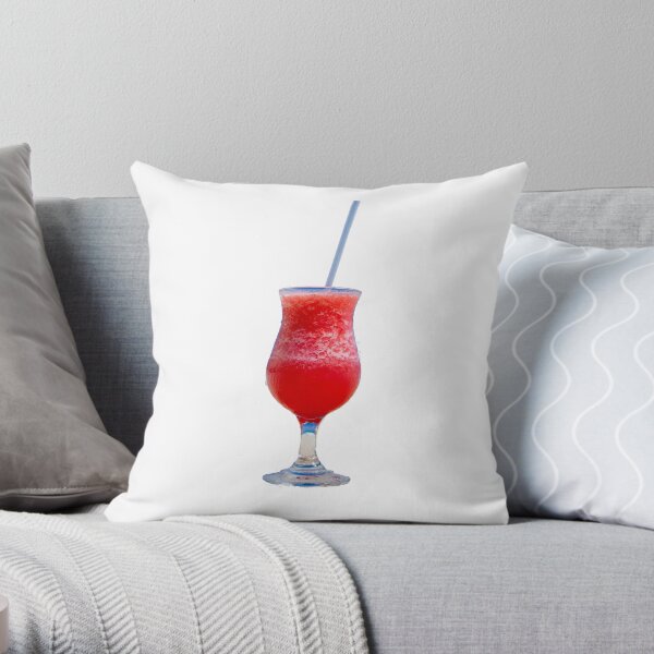 A view that gives relaxation and a feeling of optimism, a glass of juice Throw Pillow