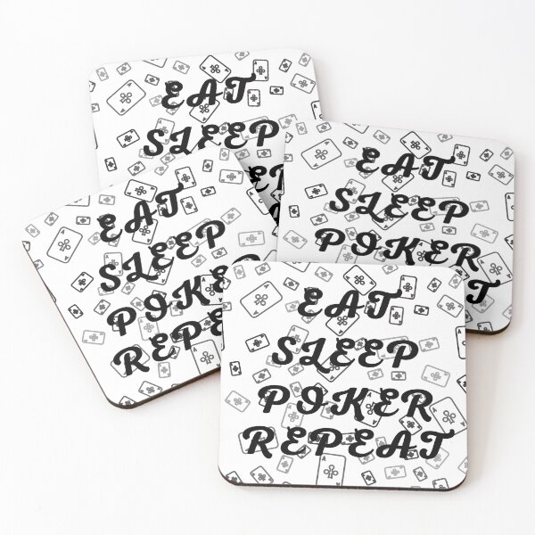 Item preview, Eat Sleep Poker Repeat - For A Fine Poker Night - Scattered Playing Cards designed and sold by LuckyKermit.