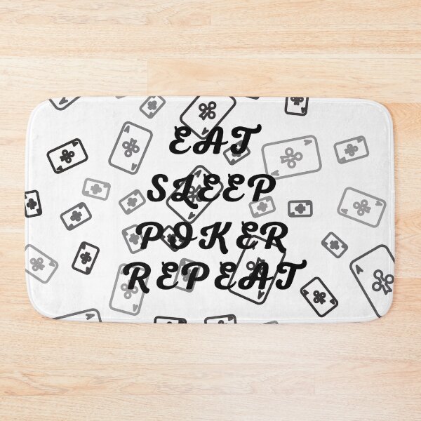 Item preview, Eat Sleep Poker Repeat - For A Fine Poker Night - Scattered Playing Cards designed and sold by LuckyKermit.