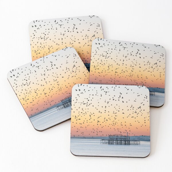Item preview, Starling Murmuration over Brighton Old Pier designed and sold by sarah-presh.
