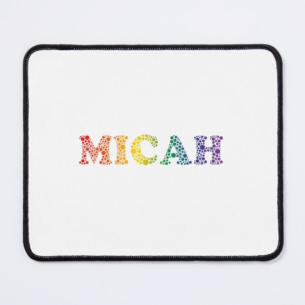Item preview, Micah name - fun Rainbow Bubbles LGBT pride design designed and sold by NameTheory.