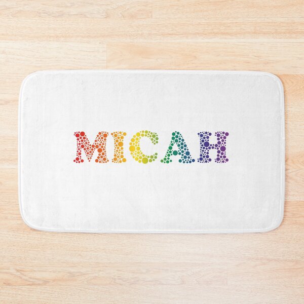 Item preview, Micah name - fun Rainbow Bubbles LGBT pride design designed and sold by NameTheory.