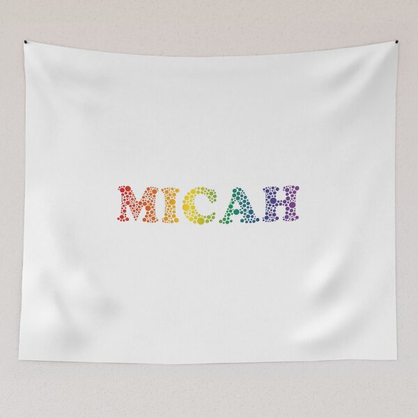 Item preview, Micah name - fun Rainbow Bubbles LGBT pride design designed and sold by NameTheory.