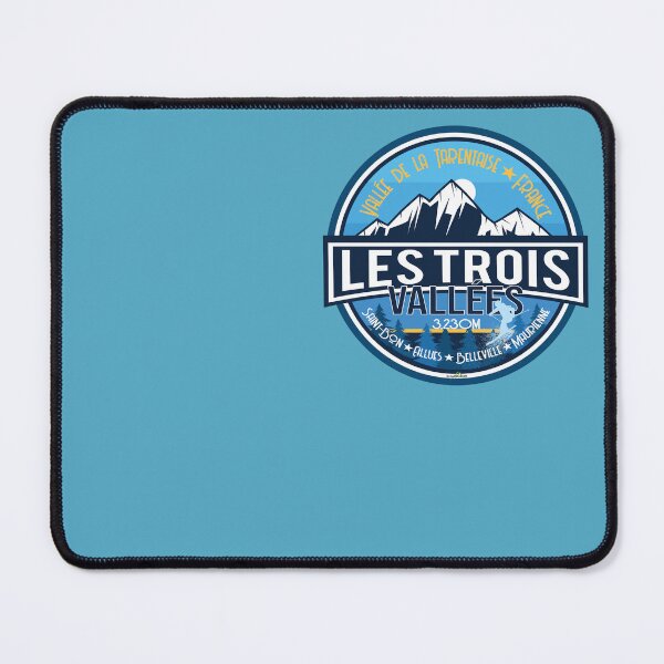 Item preview, Les Trois Vallées, Three Valleys Ski France Skiing Alps Sticker T-Shirt 02 designed and sold by OuterShellUK.