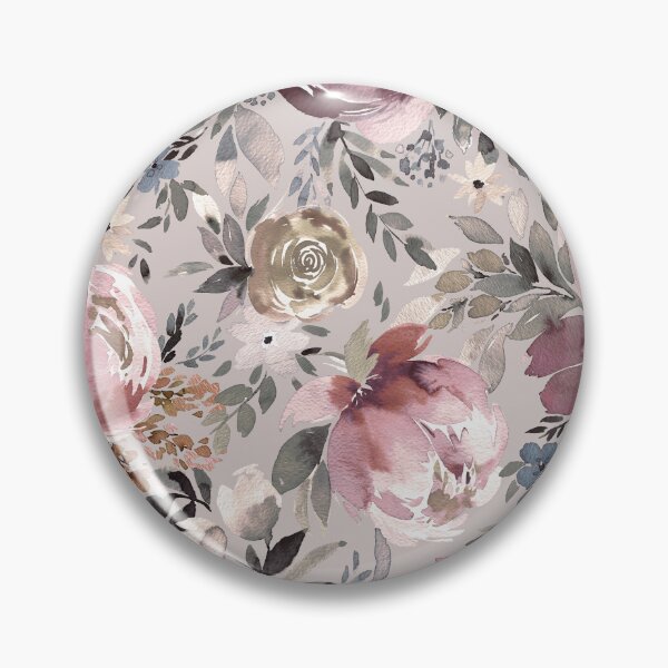 Item preview, Watercolor Peonies and Roses Winter Floral Print Pale Pink designed and sold by ninoladesign.