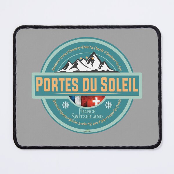 Item preview, Portes du Soleil Ski France Skiing Alps Sticker T-Shirt 02 designed and sold by OuterShellUK.
